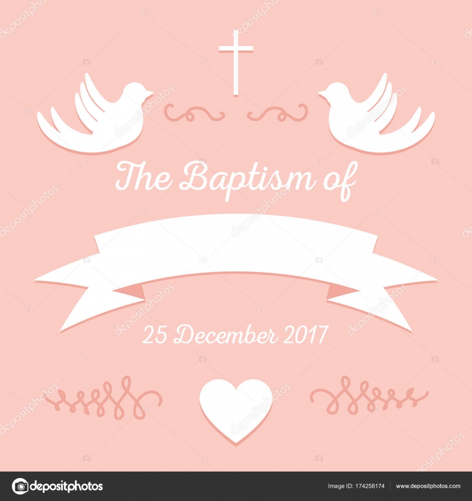 Baptism invitation template Stock Vector Image by ©GreenVector With Regard To Baptism Invitation Card Template