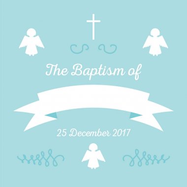 baptism invitation template clipart