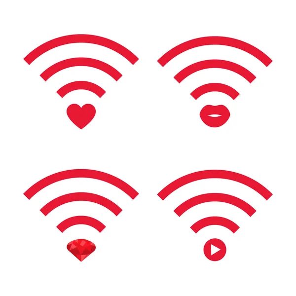 Wifi 时尚网套装 — 图库矢量图片