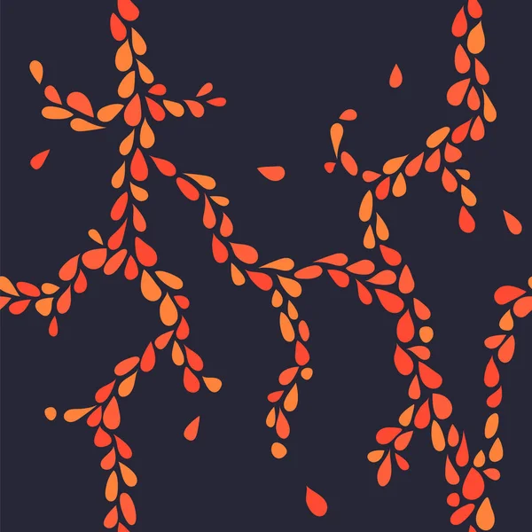 Liten orange blad sömlösa mönster — Stock vektor