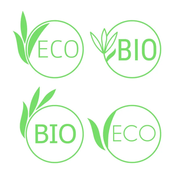 100 organic emblem — Stock Vector