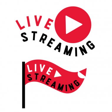 live stream flag shape clipart