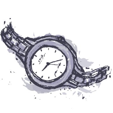 elle çizilmiş moda saatler