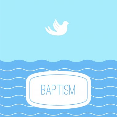 beach baptism invitation template clipart