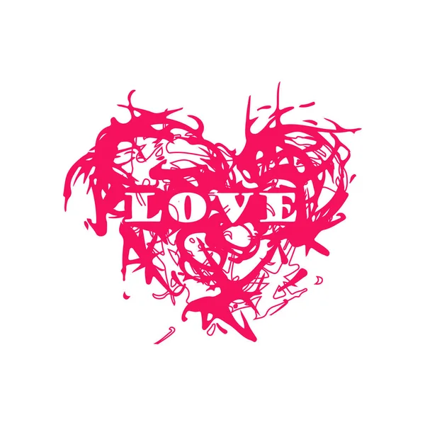 Grunge éclaboussure coeur — Image vectorielle