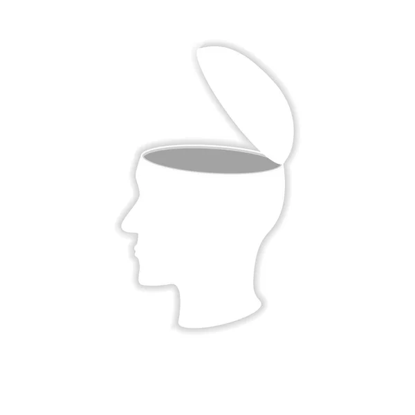 Mänsklig profil med öppen huvud — Stock vektor