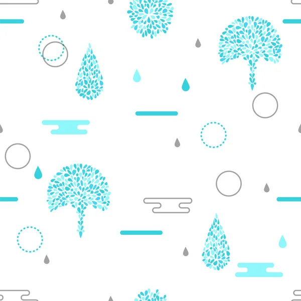 Water drop seamless pattern — Stock Vector