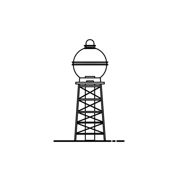 Edificio de torre de agua — Vector de stock