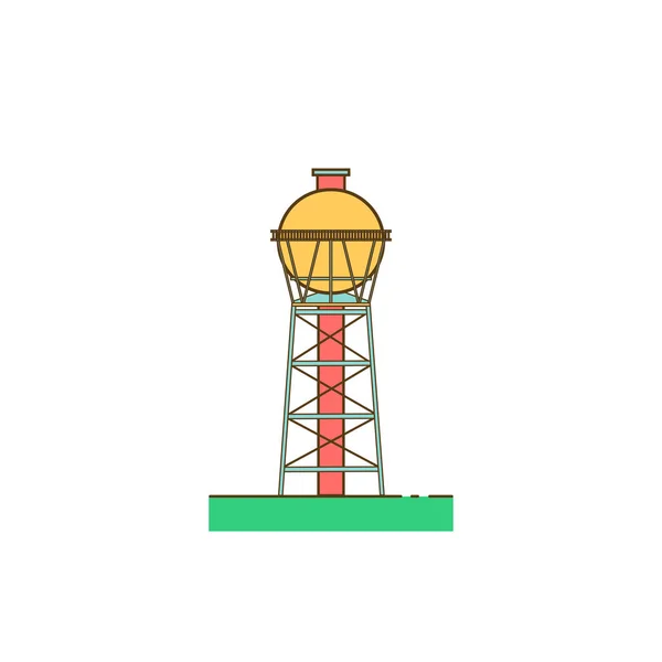 Edifício torre de água — Vetor de Stock