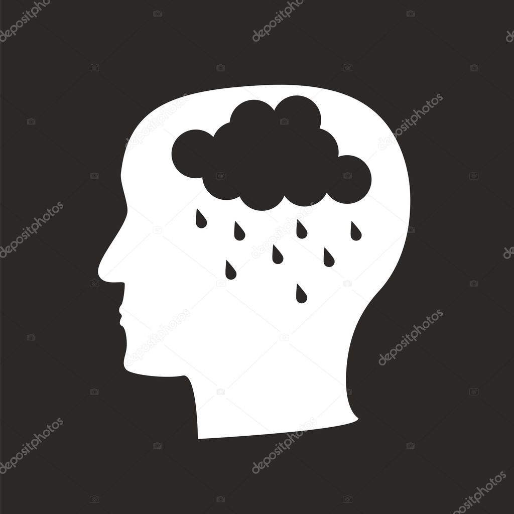 depression mental disease icon