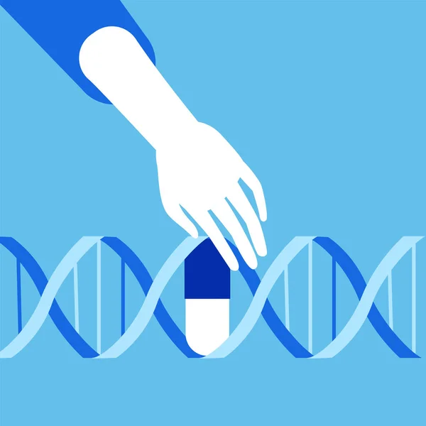 Genteknik. Crispr Cas9-genredigeringsmetod — Stock vektor