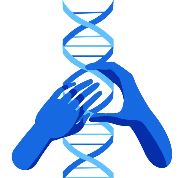 Genetische manipulatie. Crispr Cas9 methode voor genbewerking — Stockvector