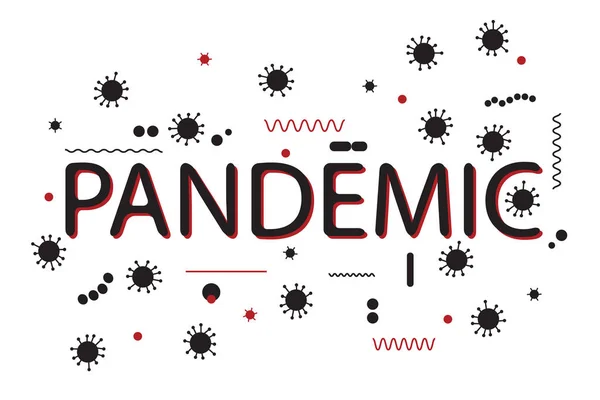 Patrón vectorial del brote epidémico palabra pandémica coronavirus — Vector de stock