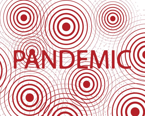 Patrón vectorial del brote epidémico palabra pandémica coronavirus — Vector de stock