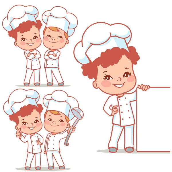 Lkids come piccoli chef — Vettoriale Stock