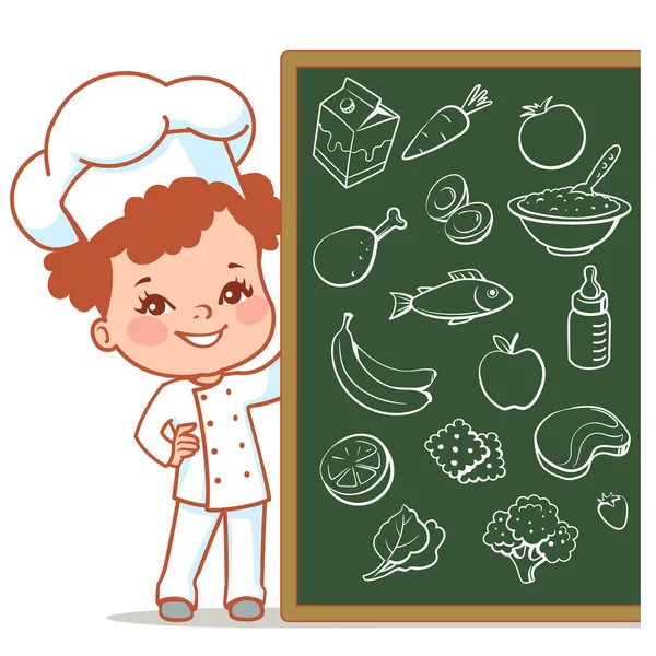 Petite fille comme chef — Image vectorielle