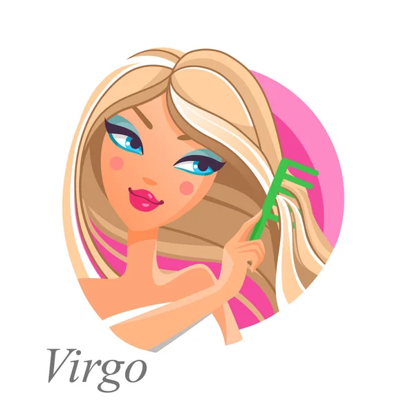 Signo do zodíaco virgem — Vetor de Stock