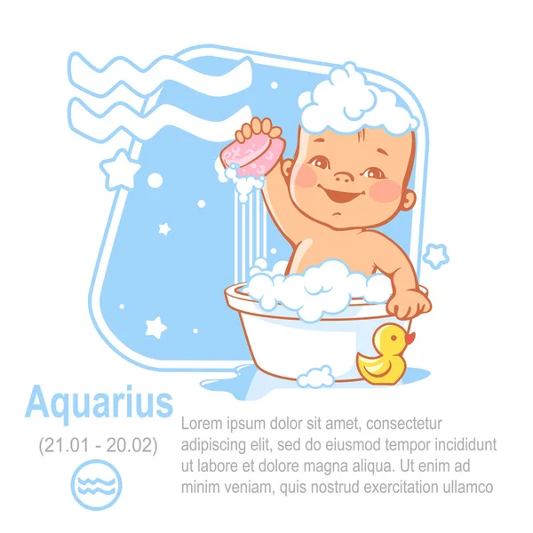 Baby zodiaku. Dziecko jako znak zodiaku. — Wektor stockowy