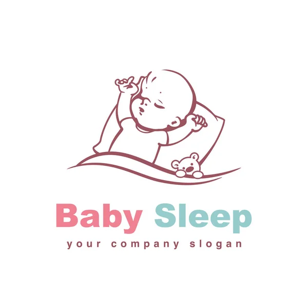 Στον ύπνο του μωρού λογότυπο. — Διανυσματικό Αρχείο