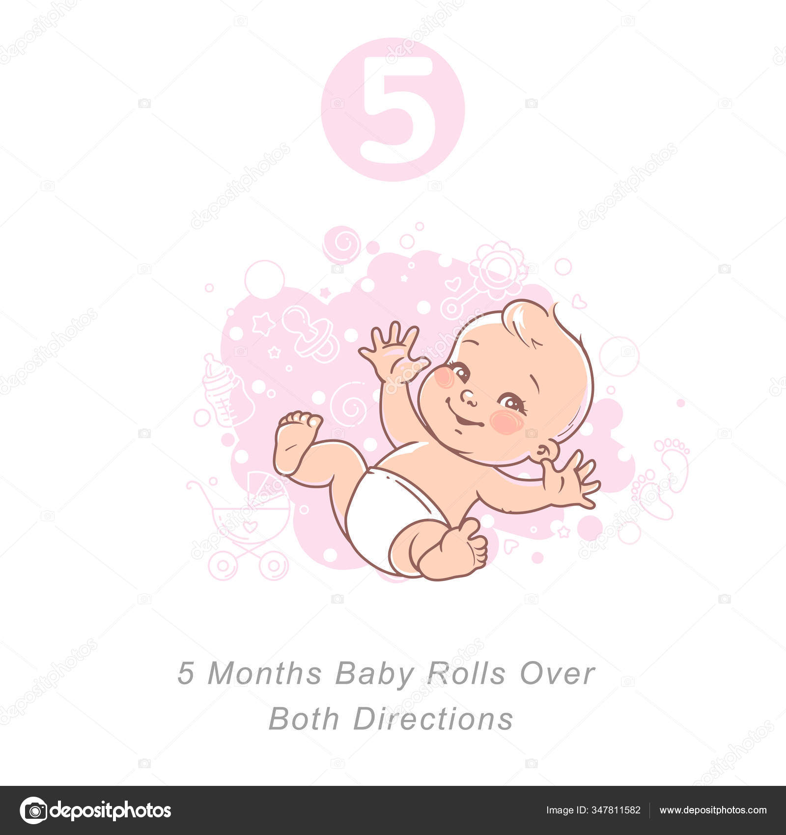 Pequeño bebé de Los hitos del desarrollo de los bebés en