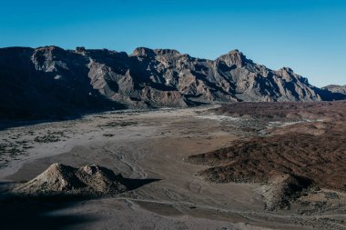 Sabah Kanyonu yakınlarında yeri. Teide Milli Parkı. Tenerife