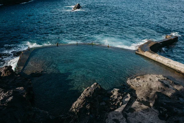 Gran Piscina Agua Del Océano Los Gigantes Tenerife —  Fotos de Stock