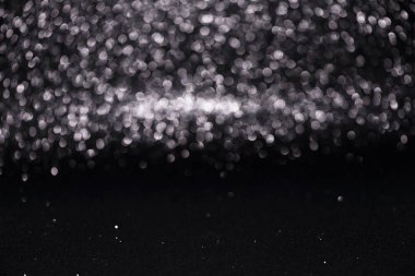 Ufuk soyut siyah glitter bokeh arka plan ile