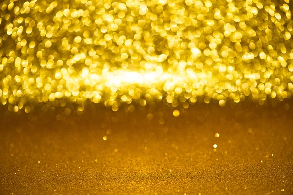 Ufuk soyut altın glitter bokeh arka plan ile