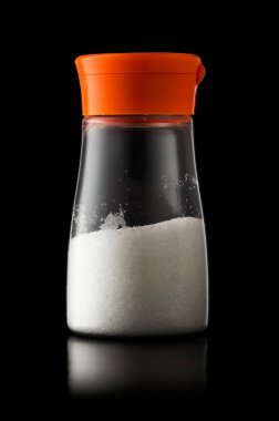 A plastic shaker of MSG (monosodium glutamate) flavour enhancer  clipart