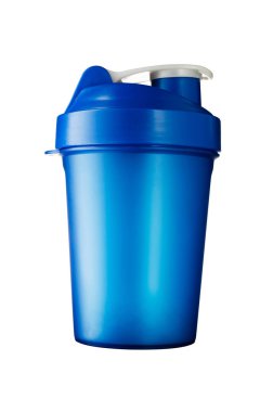 Shaker beyaz arka plan üzerinde izole protein tozu için