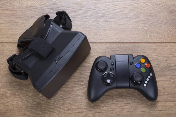 3d VR віртуальної реальності гарнітура з геймпад — стокове фото