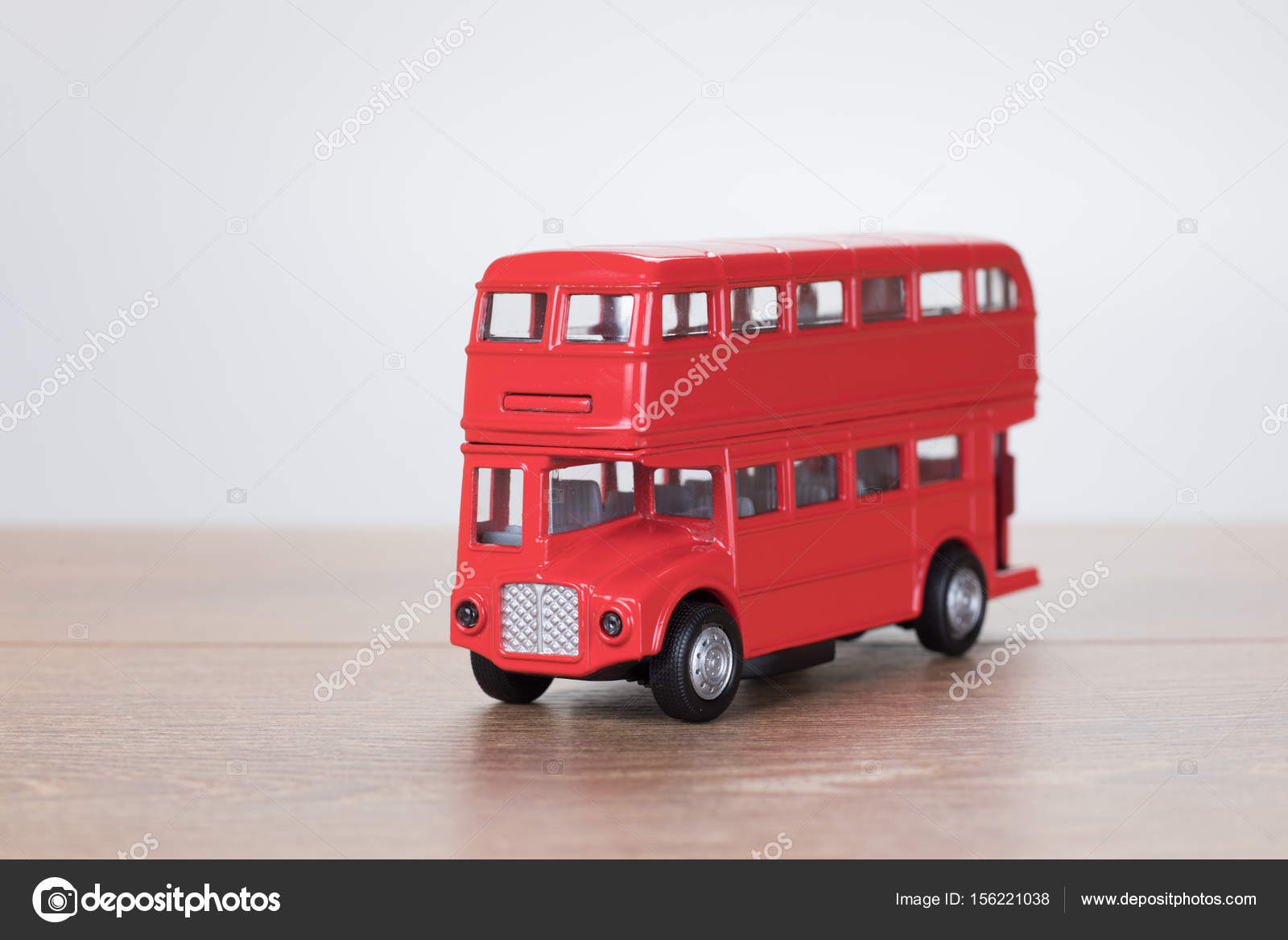 red wooden bus