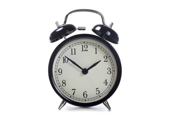Isolated round retro alarm clock with bells Stock Picture