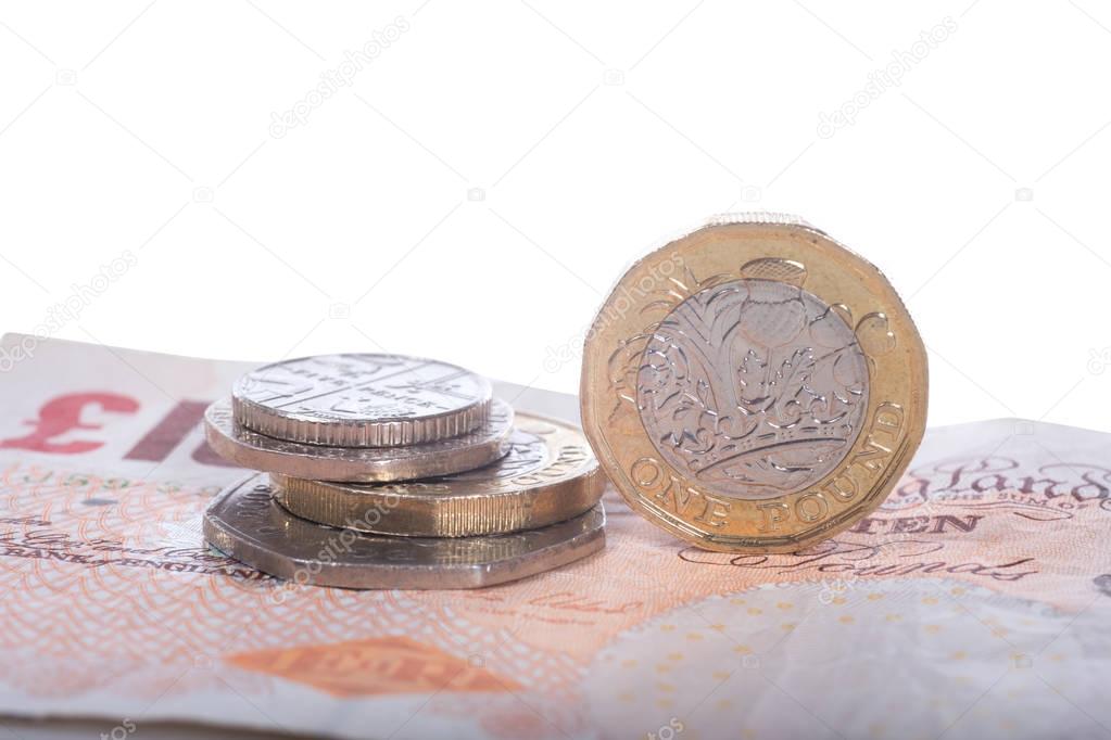 British pound sterling banknotes and coins