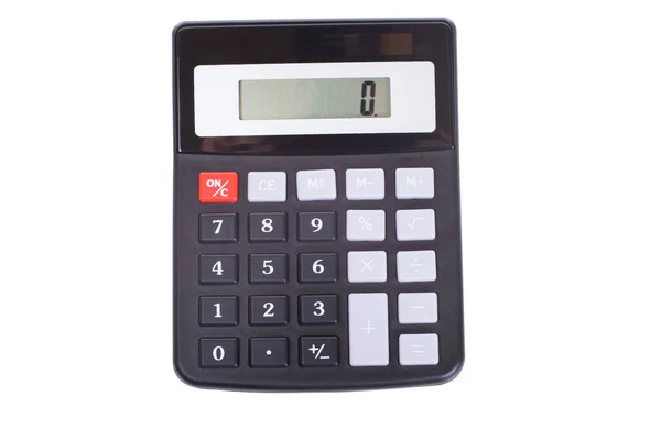 Isolated portable calculator with a 0 display — Stock Photo, Image