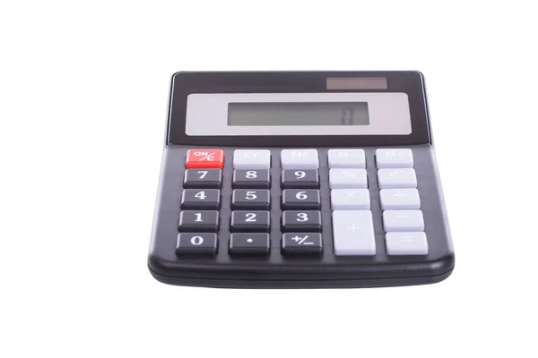 Jednoduchý přenosný kalkulátor izolované na bílém — Stock fotografie