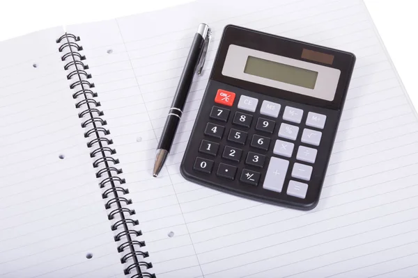 Conceito de contabilidade de negócios com calculadora — Fotografia de Stock