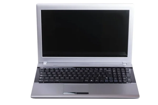 Open laptop computer with blank screen — Stock Photo, Image