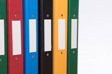 Renkli office belge klasörleri boş etiketleri