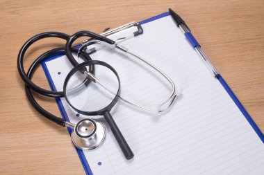 Stethescope not defteri üzerine havai görünümü