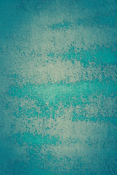 Metalen wand met verouderde verf blauw. — Stockfoto