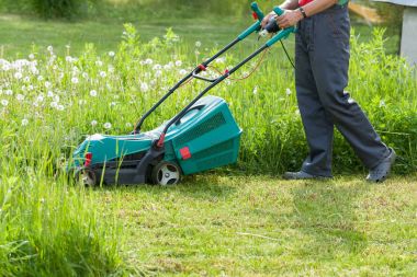 Bahçıvan Mow çim Bahçe çim biçme makinesi ile.
