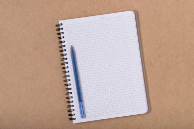 Boş kılavuz defter spiral gemide.