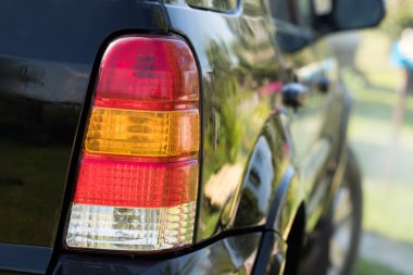 Siyah araba stop lambası araba kapatın.