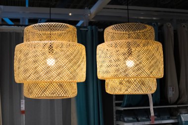 Moscow, Russia - February 10, 2018:Sale Lighting Display In Shop