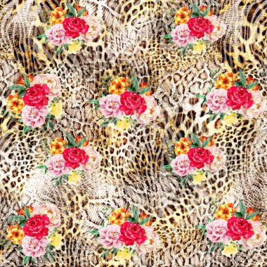 leopar İpek eşarp tasarımı