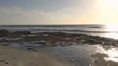 San Diego sahil manzaralı bir gün batımı. California.
