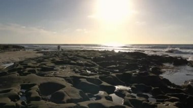 San Diego sahil manzaralı bir gün batımı. California.