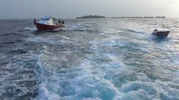 Ekscytujące wyjazd na Safari nurkowe na wyspach archipelagu Malediwy. — Wideo stockowe