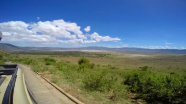 Ngorongoro krateri. Safari - Afrika savana yolculuk. Tanzanya.